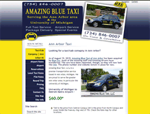Tablet Screenshot of amazingbluetaxi.com